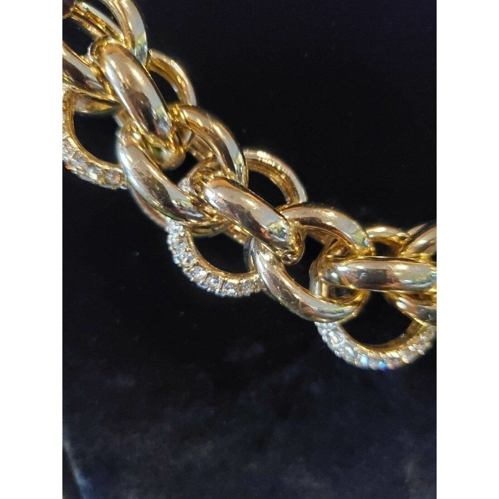 TRACI LYNN Chunky GOLDTONE Rhinestone NECKLACE